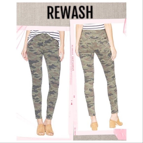 REWASH Jeans Camo-print Jeans Juniors Size 1 - Picture 4 of 16